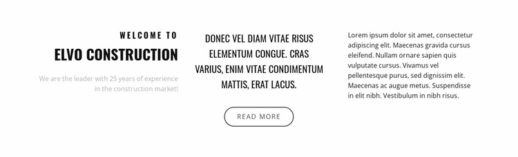 Text in three columns Ecommerce Website Design