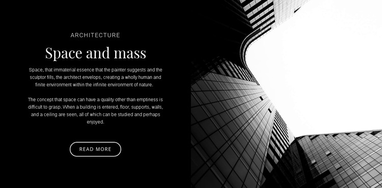 Space and mass Homepage Design