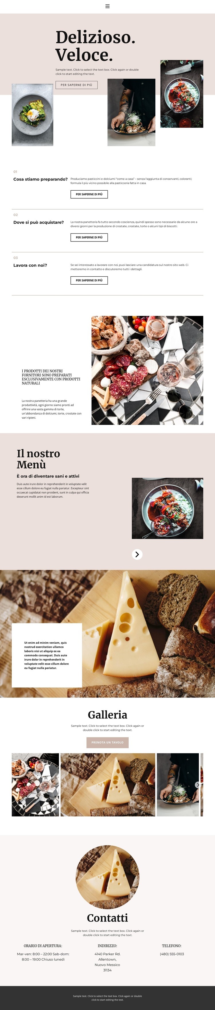 Produzione propria Modelli di Website Builder