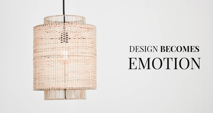 Design is emotion Website Mockup