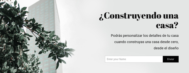 Construyendo una casa Plantilla HTML