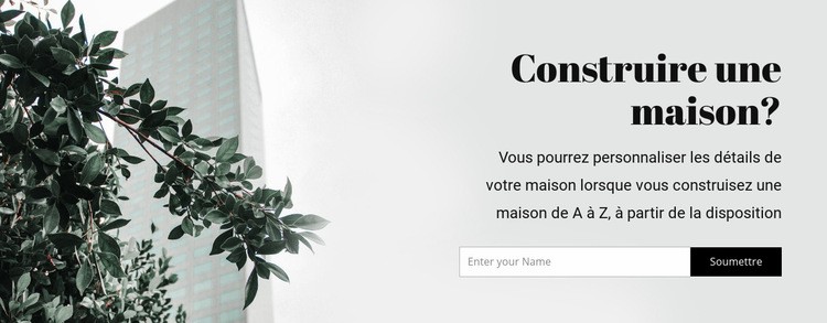 Construire une maison Créateur de site Web HTML