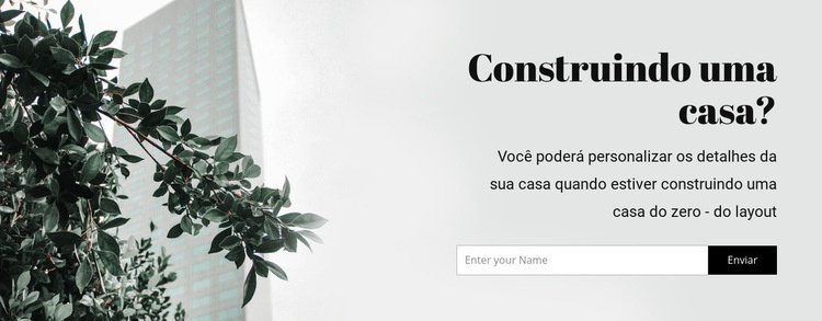 Construindo uma casa Landing Page