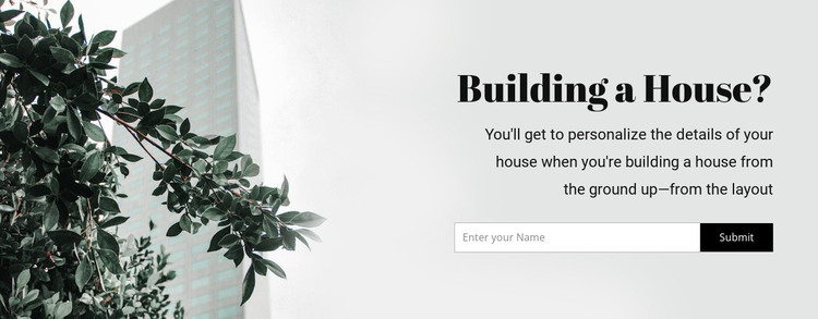 Building a house WordPress Theme