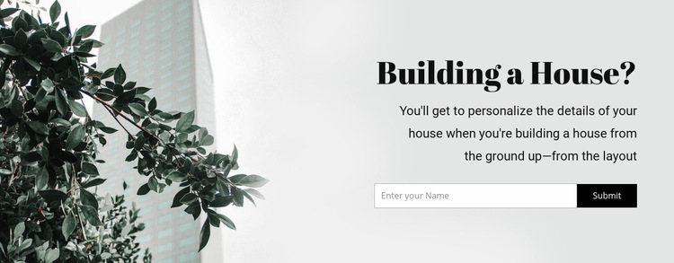 Building a house WordPress Website