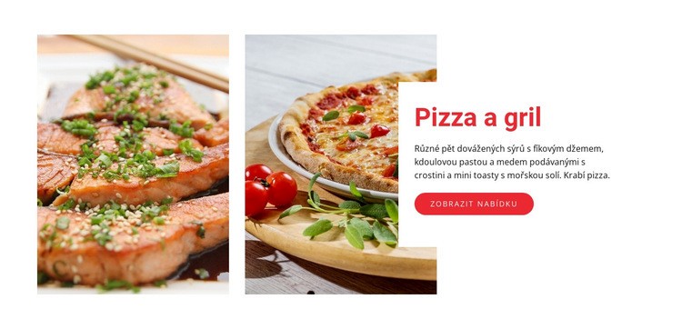 Pizza kavárna restaurace Šablona webové stránky