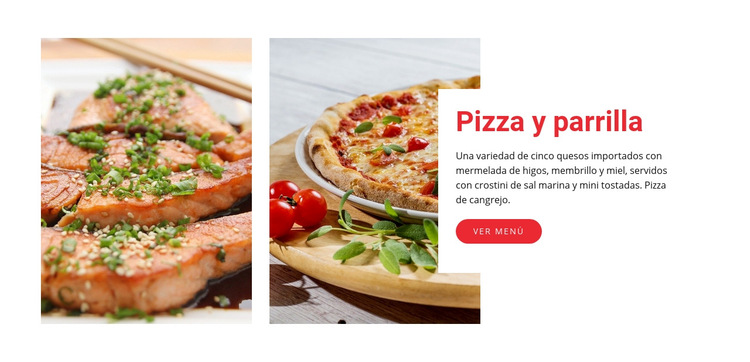 Restaurante pizza café Plantilla de sitio web