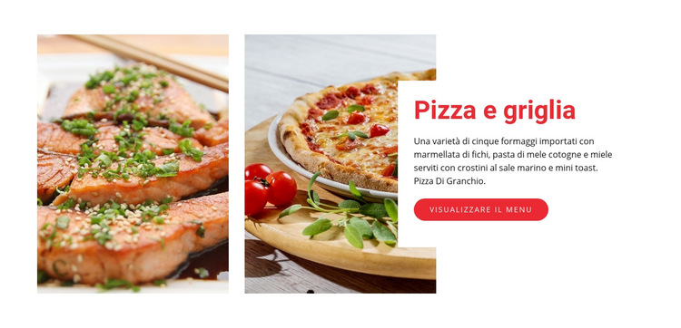 Ristorante pizzeria Modello di sito Web
