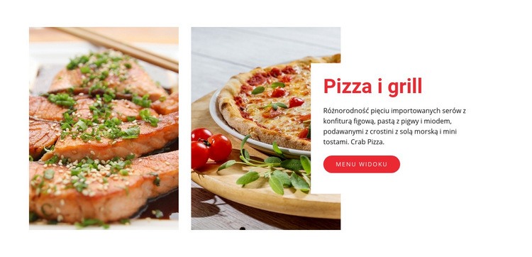 Restauracja z pizzą Projekt strony internetowej