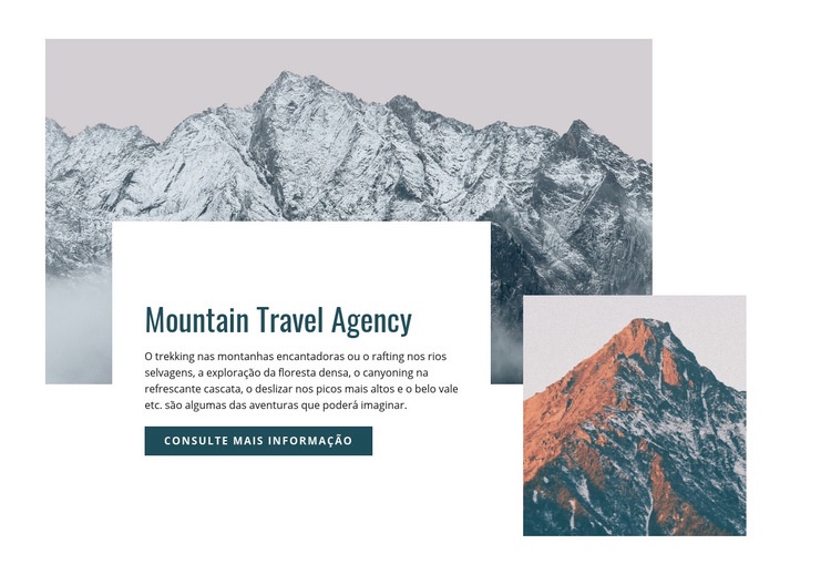 Agência de viagens de montanha Construtor de sites HTML