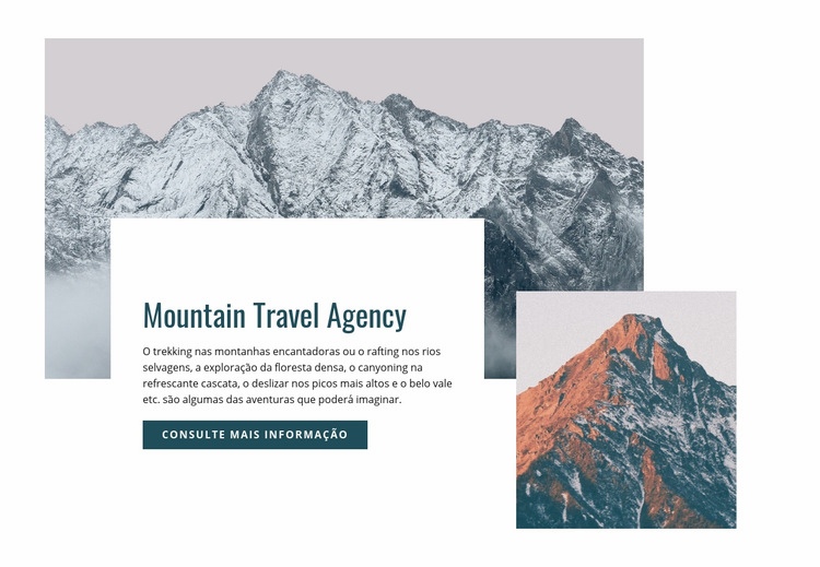 Agência de viagens de montanha Maquete do site