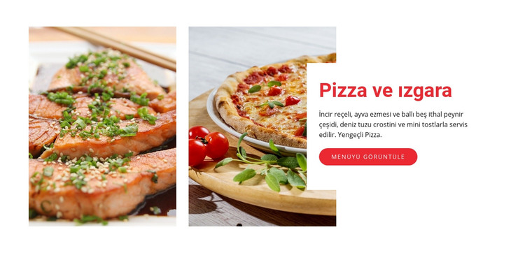 Pizza cafe restaurant HTML Şablonu