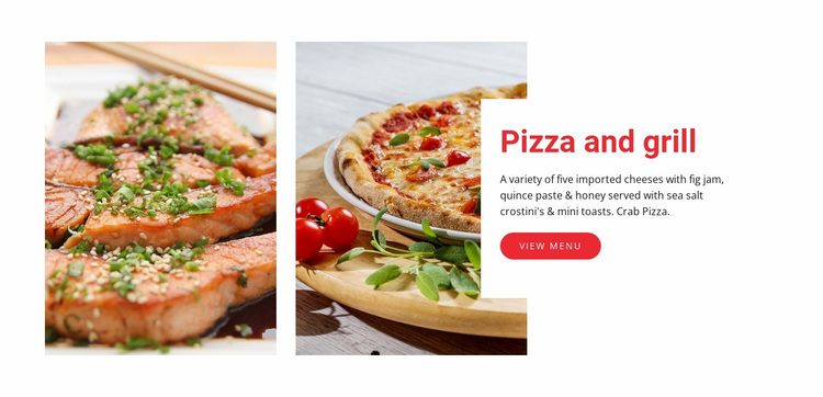 Pizza café-restaurant Website ontwerp