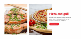 Pizza Cafe Restaurant - Simple Website Mockup