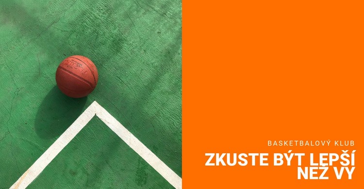 Basketbalové utkání Webový design