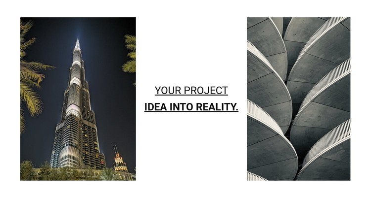 Your project idea into reality CSS Template