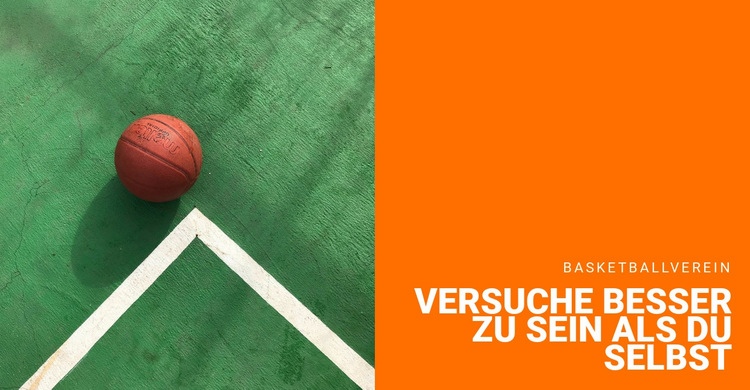 Basketball Spiel Website design