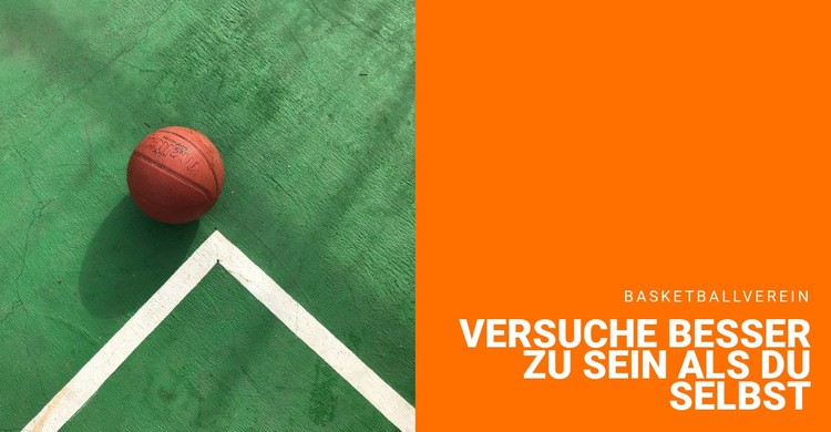 Basketball Spiel Website-Vorlage