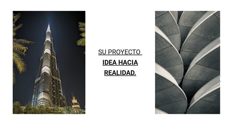 Tu idea de proyecto en realidad Maqueta de sitio web