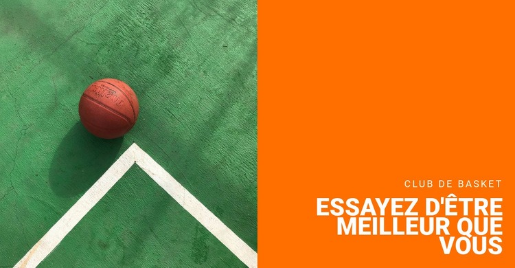 Un match de basket Modèle HTML5