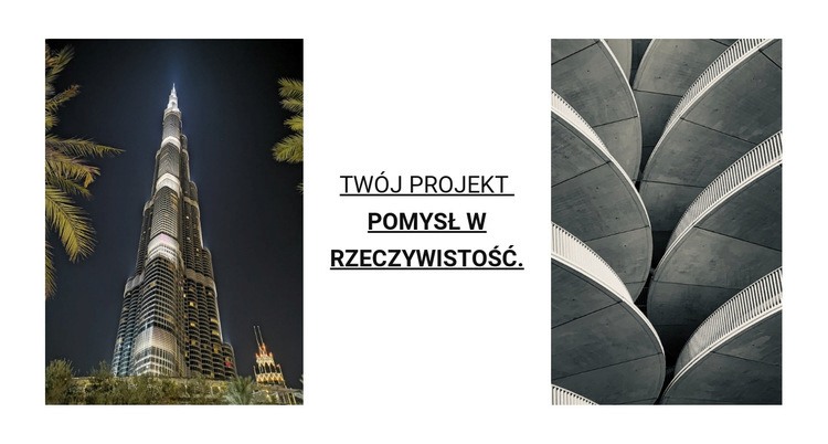 Twój pomysł na projekt w rzeczywistość Szablon