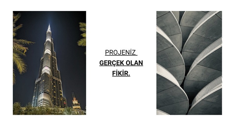 Proje fikriniz gerçeğe dönüşüyor Şablon