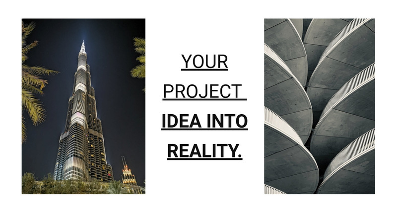 Your project idea into reality Wix Template Alternative