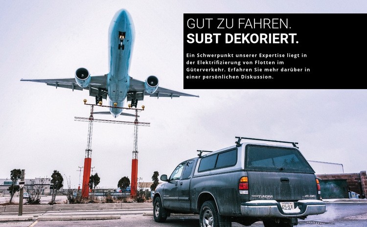 Gut in Luxus zu fahren Website Builder-Vorlagen