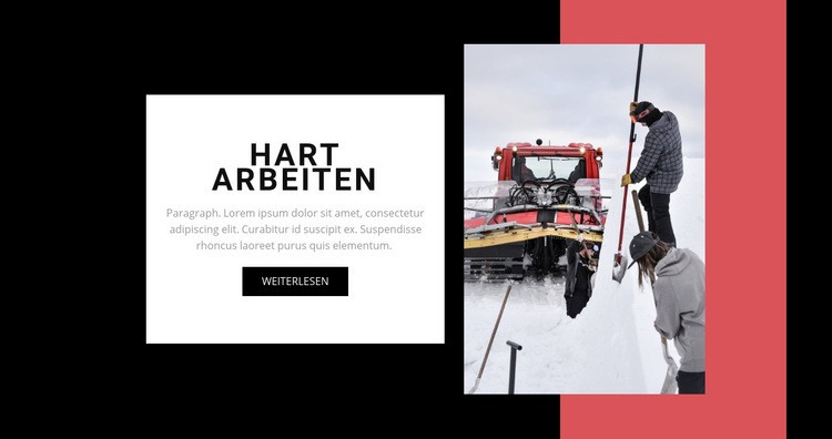 Hart arbeiten Website-Modell