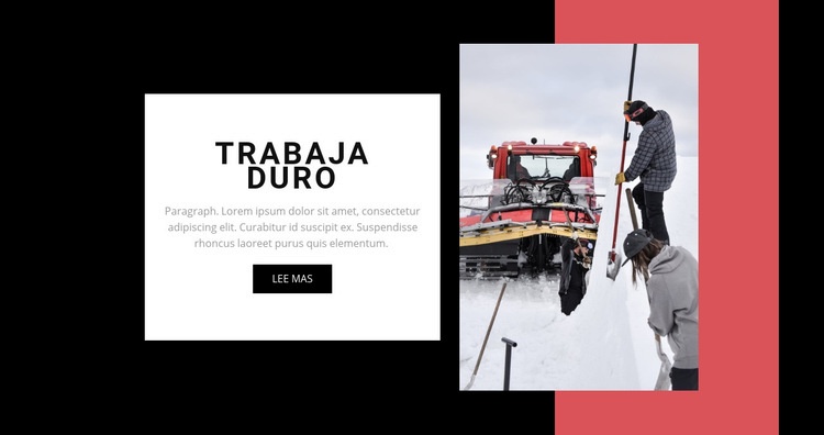 Trabaja duro Plantilla CSS