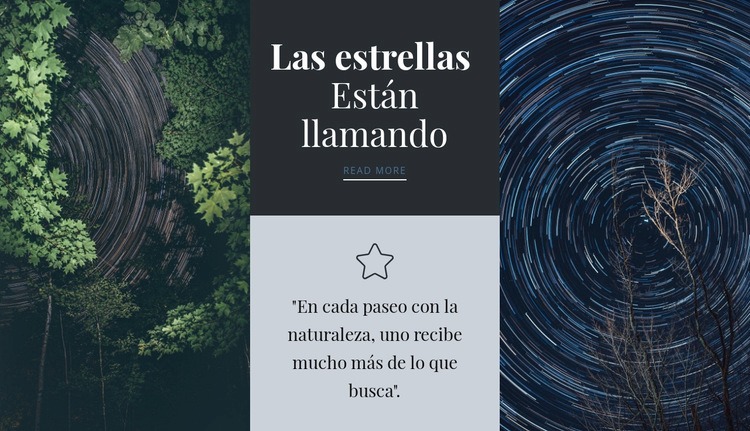 Las estrellas estan llamando Plantilla HTML5