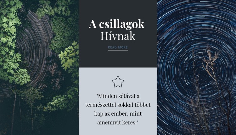 A csillagok hívnak CSS sablon