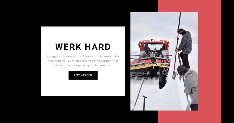 Werk hard CSS-sjabloon