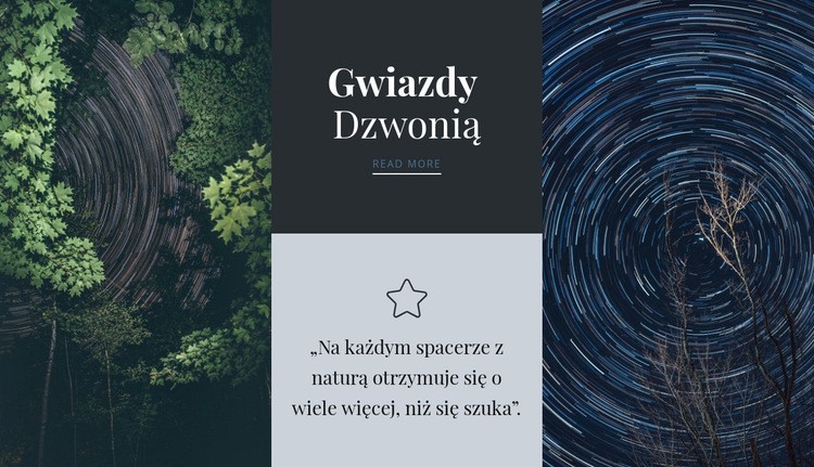 Gwiazdy wzywają Szablony do tworzenia witryn internetowych