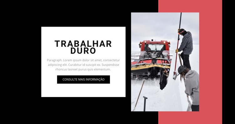 Trabalhar duro Design do site