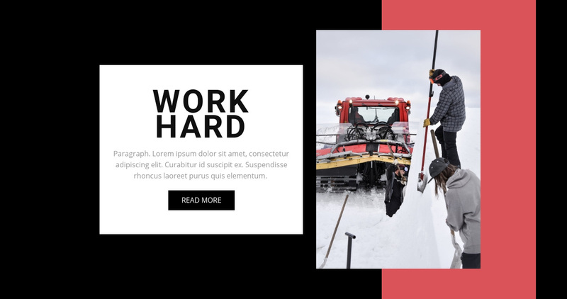 Work hard  Squarespace Template Alternative