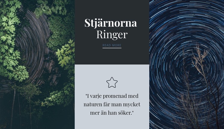 Stjärnorna ringer HTML-mall