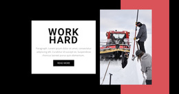 Work Hard Web Page Design