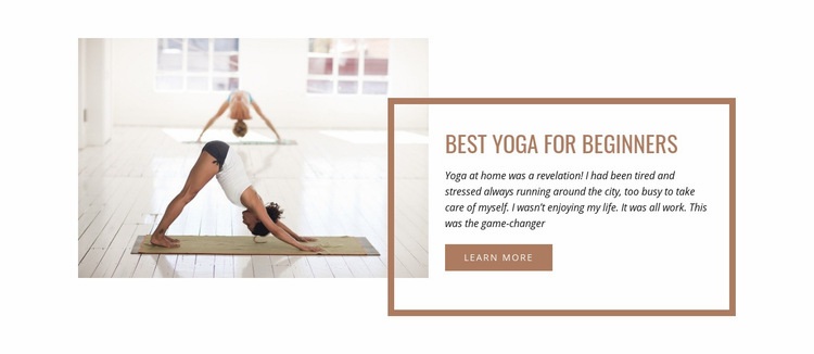 Yoga for begginers Elementor Template Alternative