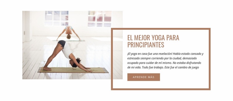 Yoga para principiantes Plantillas de creación de sitios web