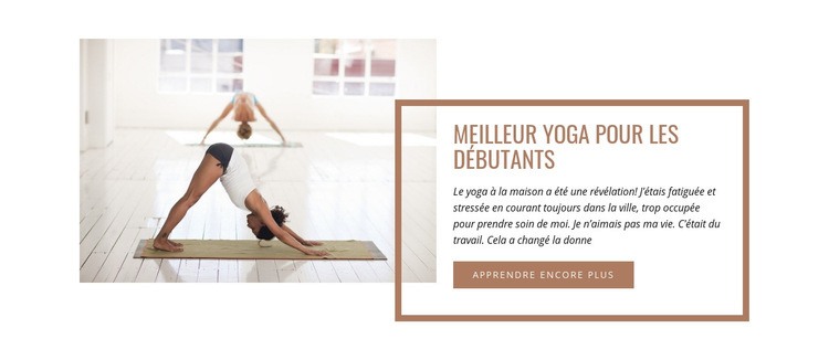 Yoga pour les débutants Maquette de site Web