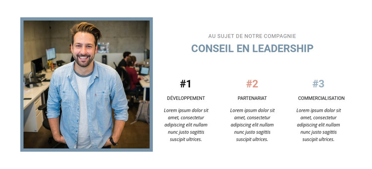 Conseil en leadership Modèle HTML