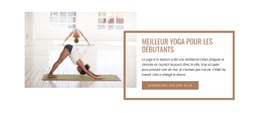 Yoga Pour Les Débutants : Modèle D'Une Page Pour N'Importe Quel Appareil