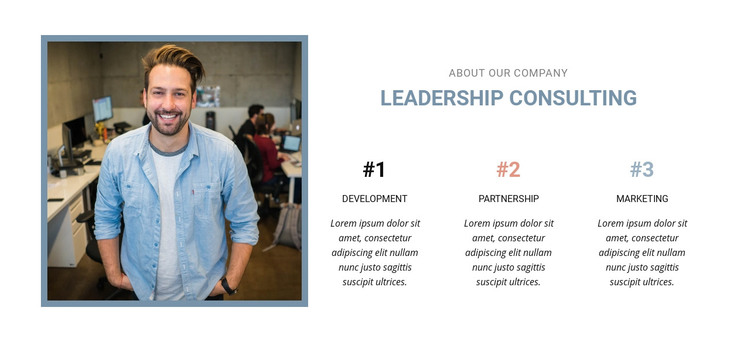 Leadership consulting Homepage Design