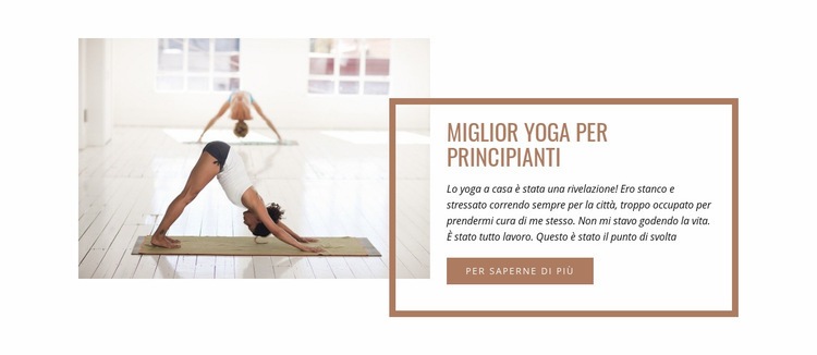 Yoga per principianti Mockup del sito web