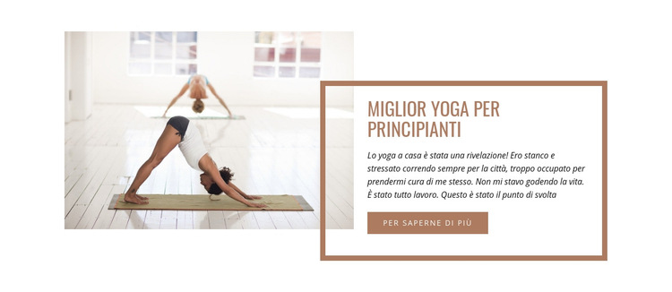 Yoga per principianti Modello di sito Web