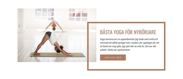 Yoga för nybörjare Hemsidedesign