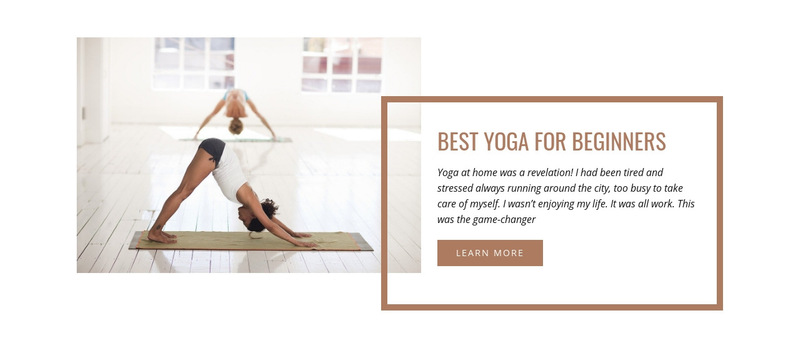 Yoga for begginers Wix Template Alternative