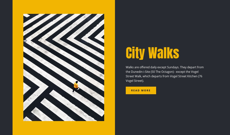 Travel city walks Homepage Design