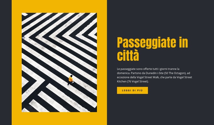 Viaggia passeggiate in città Mockup del sito web